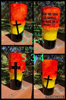 Hand-painted Calvary Tumbler