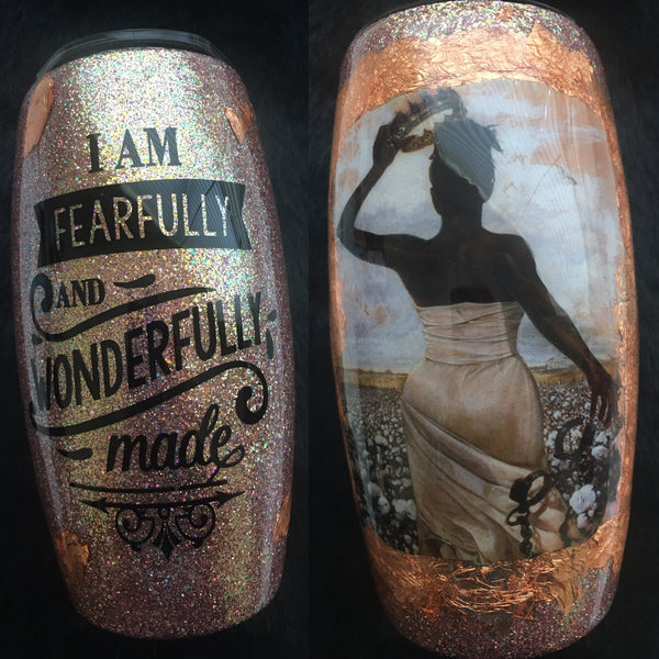 "Fearfully and Wonderfully Made Freedom Woman" Tumbler
