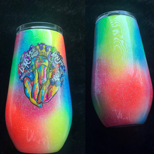 Colorful Queen Wineglass