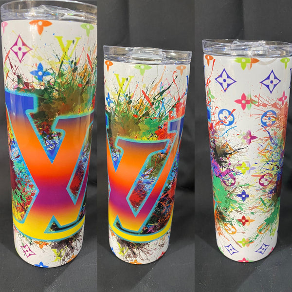 LV Splattered Paint Tumbler