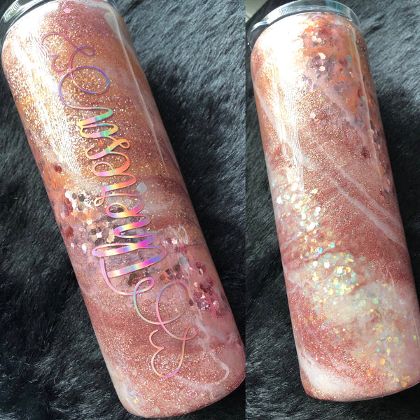 Rose Gold Milky Way Tumbler