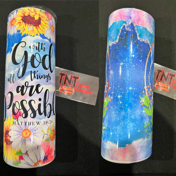 "With God All Things Are Possible" Tumbler